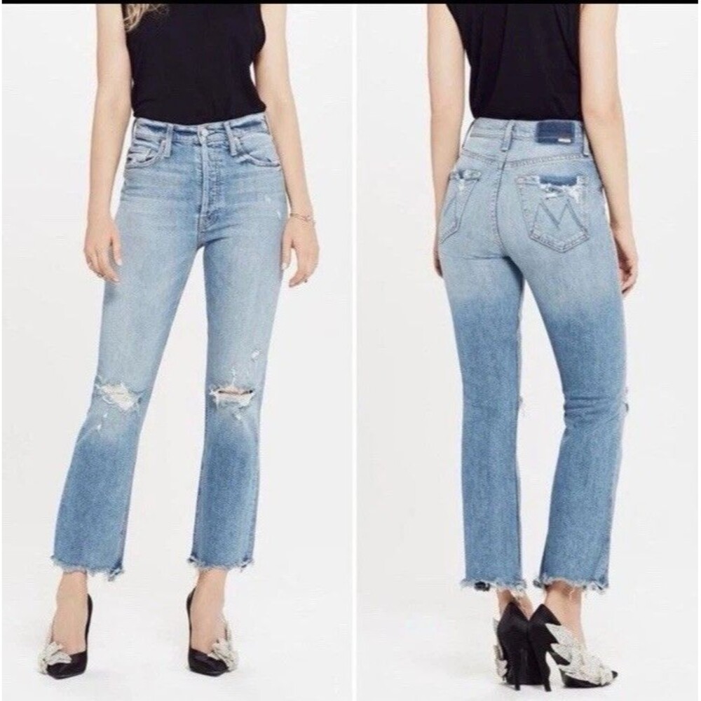 Mother Superior The Tripper Ankle Jeans Size 27 Light Wash High Rise Straight